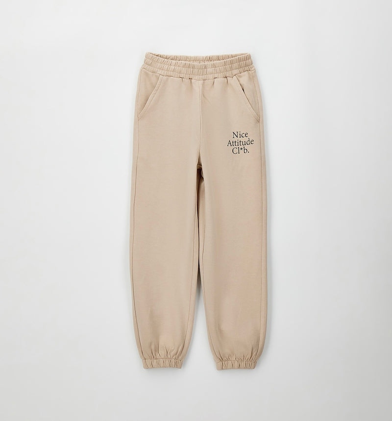 PANTALONE MAGLIA TAGLIATA LUNGO iDO 4H862  BEIGE