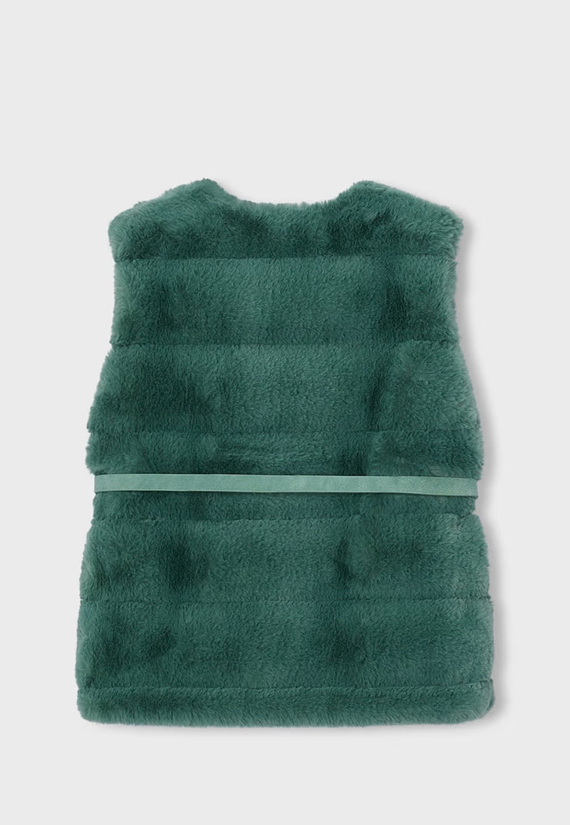 Gilet pellicciotto con cintur MAYORAL 4328  Alloro