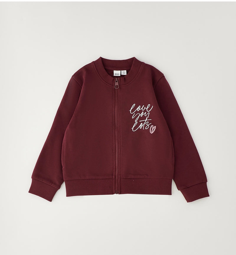 FELPA APERTA ML CON ZIP O CON BOTTONI iDO 4H504  BORDEAUX
