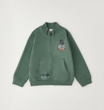 FELPA APERTA ML CON ZIP O CON BOTTONI iDO 4H265  VERDE MILITARE