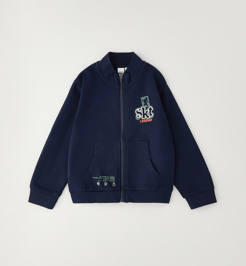 FELPA APERTA ML CON ZIP O CON BOTTONI iDO 4H265  NAVY
