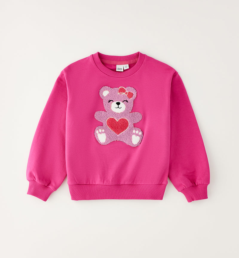 FELPA CHIUSA CON O SENZA CAPPUCCIO iDO 4H308  FUCSIA