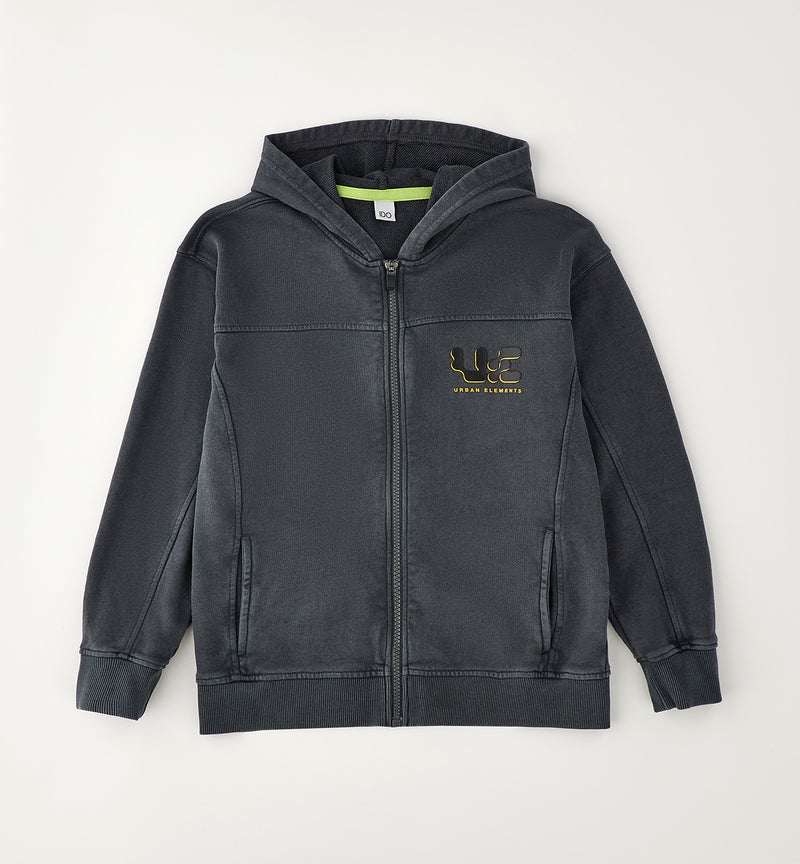 FELPA APERTA ML CON ZIP O CON BOTTONI iDO 4H590  GRIGIO