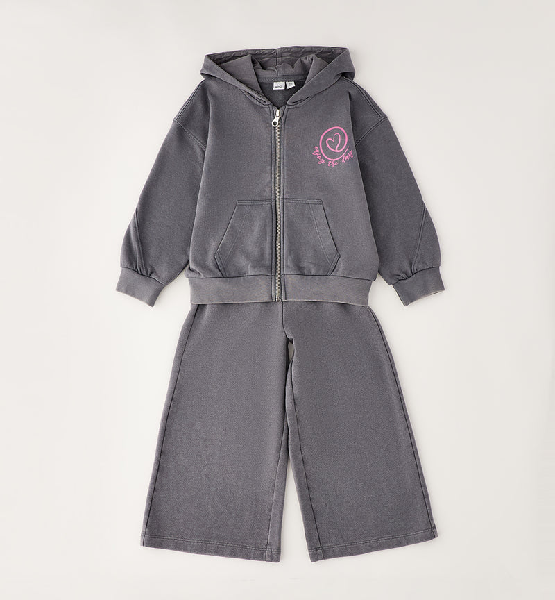 TUTA JOGGING DUE PEZZI iDO 4H301  GRIGIO SCURO