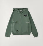 FELPA APERTA ML CON ZIP O CON BOTTONI iDO 4H820  VERDE MILITARE