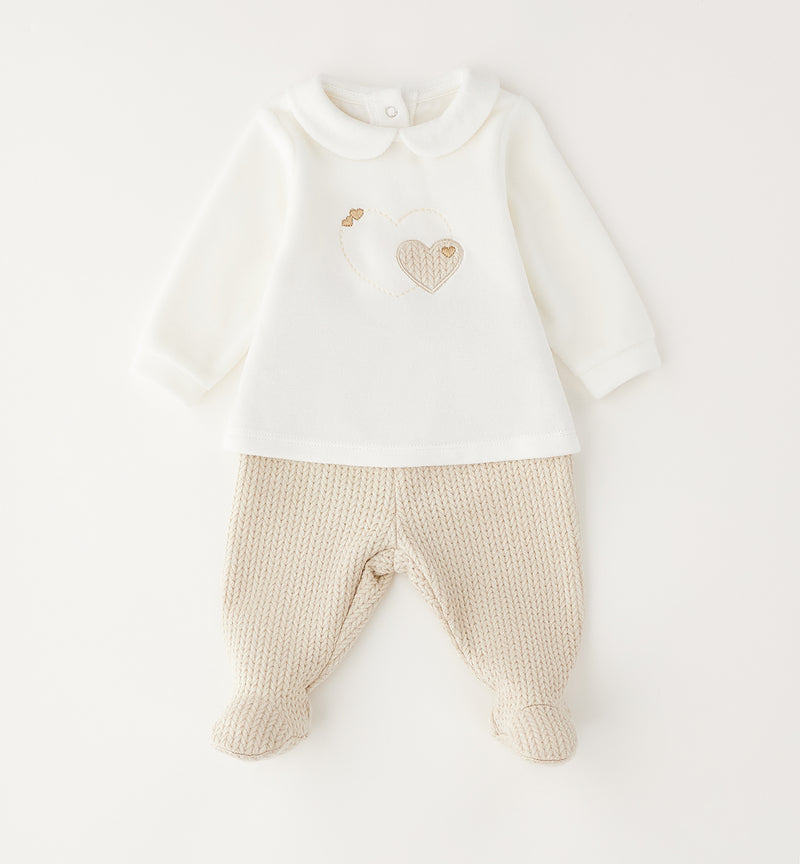 TUTINA DUE PEZZI CON PIEDE iDO 4H181  OFF WHITE
