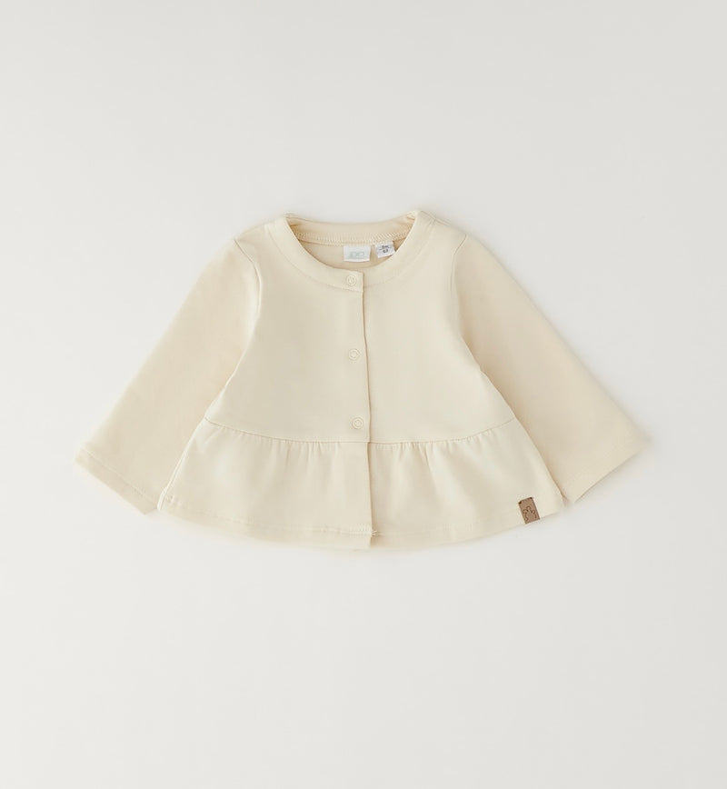 FELPA APERTA ML CON ZIP O CON BOTTONI iDO 4H077  CREAM