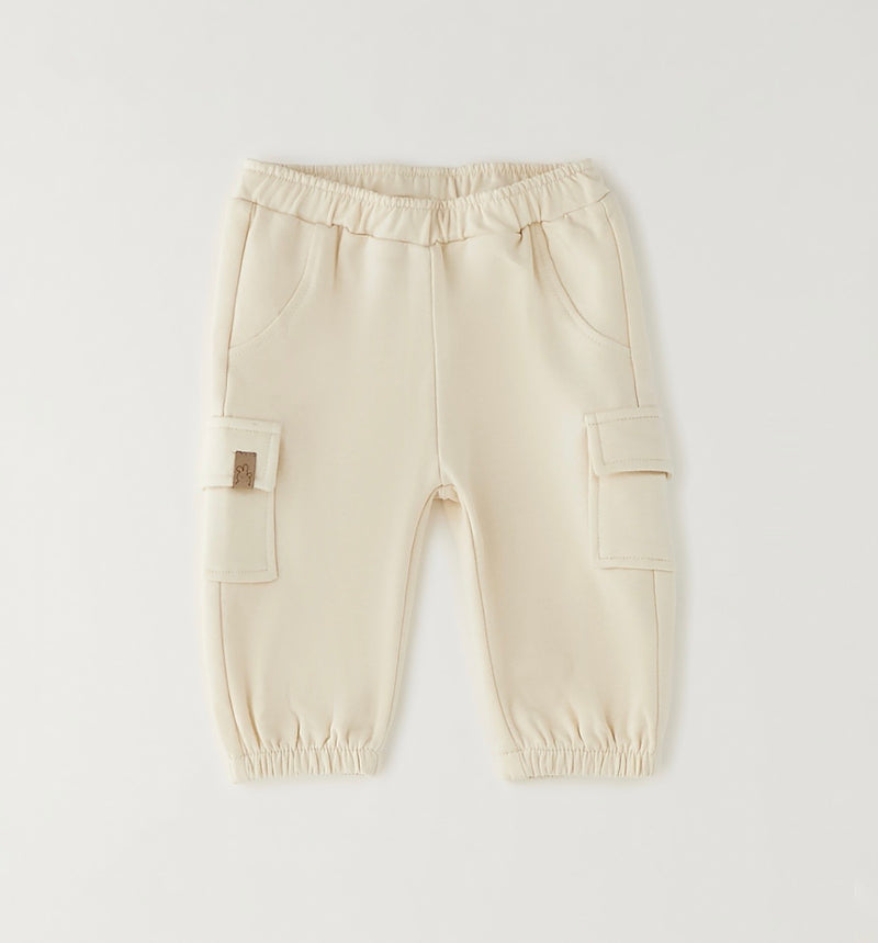 PANTALONE MAGLIA TAGLIATA LUNGO iDO 4H119  CREAM