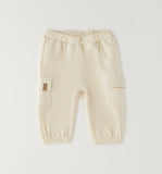 PANTALONE MAGLIA TAGLIATA LUNGO iDO 4H119  CREAM
