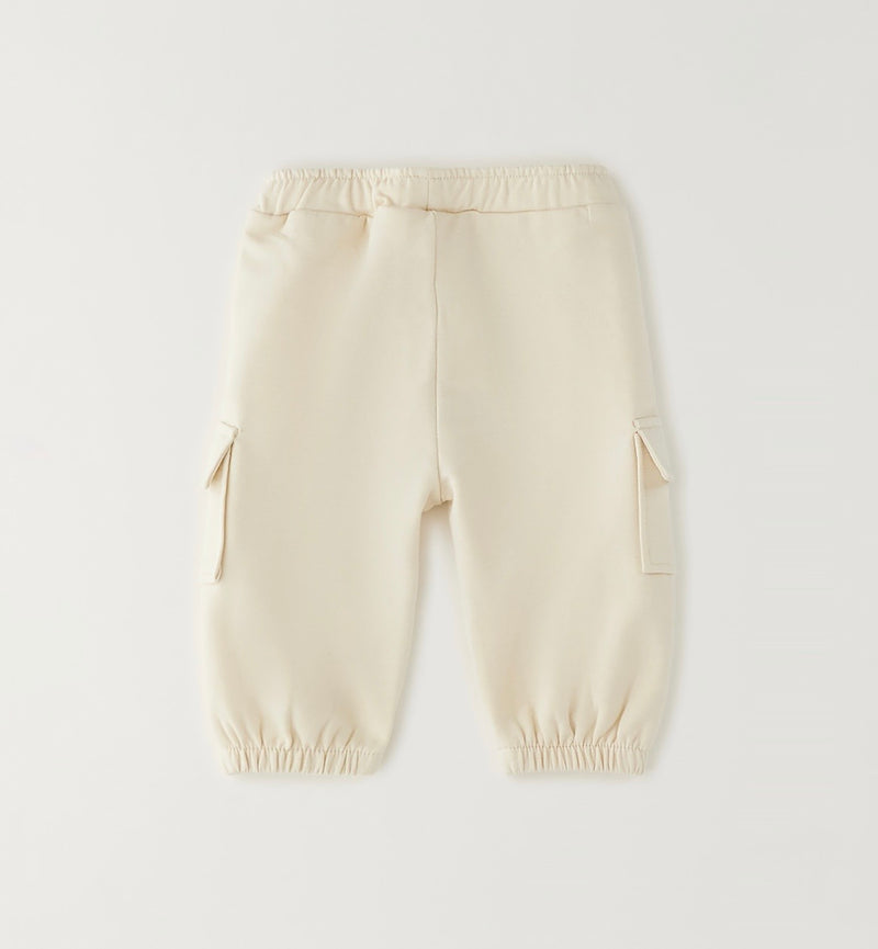 PANTALONE MAGLIA TAGLIATA LUNGO iDO 4H119  CREAM