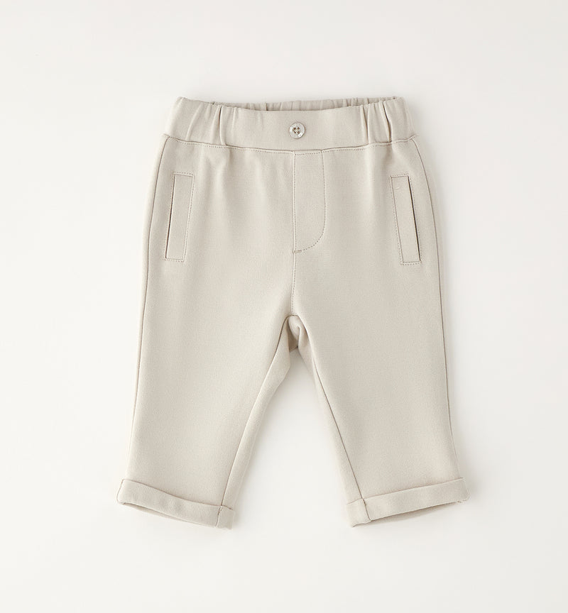 PANTALONE MAGLIA TAGLIATA LUNGO iDO 4H060  BEIGE