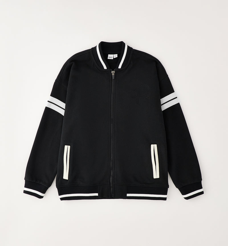 FELPA APERTA ML CON ZIP O CON BOTTONI iDO 4H595  NERO