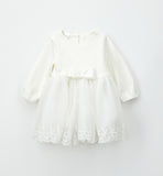 ABITO MAGLIA TAGLIATA CON MANICA iDO 4H096  OFF WHITE