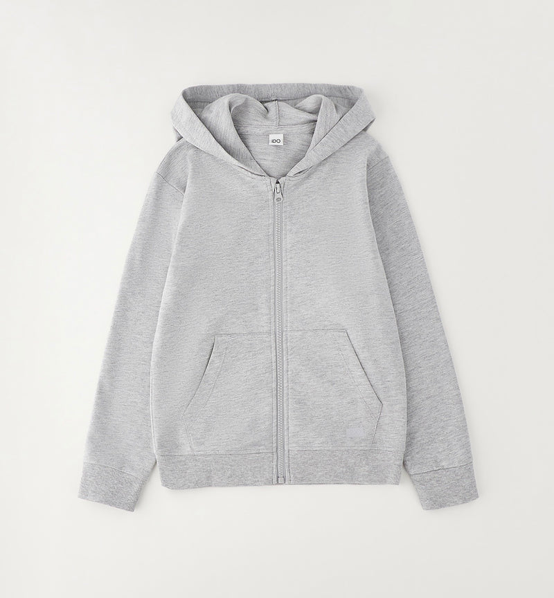 FELPA APERTA ML CON ZIP O CON BOTTONI iDO 4Z539  GRIGIO MELANGE
