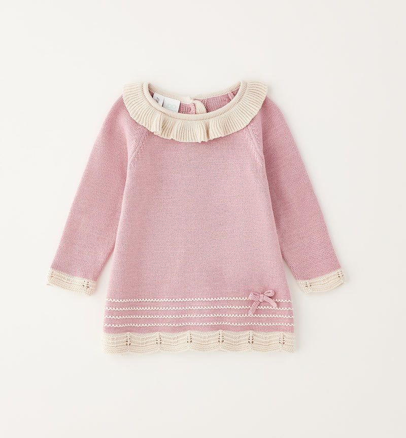 ABITO TRICOT CON MANICA iDO 4H200  ROSA