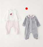 TUTINA INTERA CON PIEDE iDO 4H193  ROSA-GRIGIO
