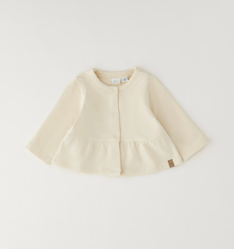 FELPA APERTA ML CON ZIP O CON BOTTONI iDO 4H077  CREAM