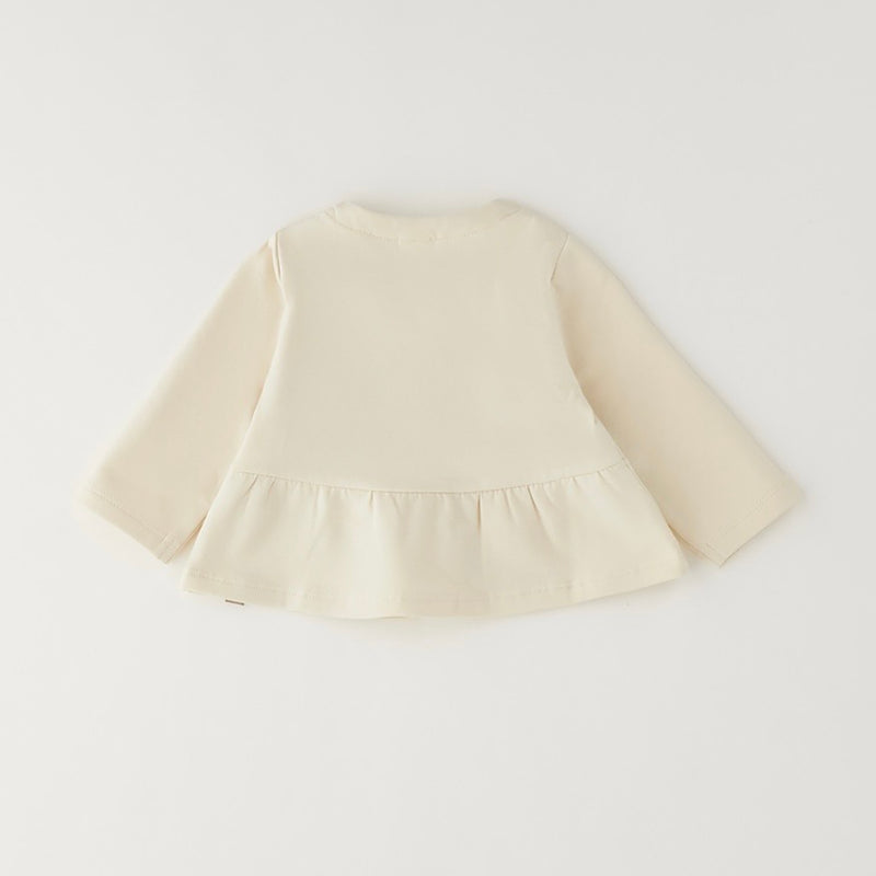 FELPA APERTA ML CON ZIP O CON BOTTONI iDO 4H077  CREAM