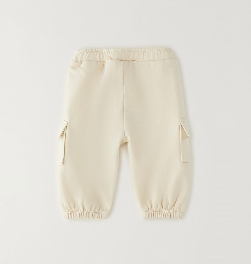 PANTALONE MAGLIA TAGLIATA LUNGO iDO 4H119  CREAM