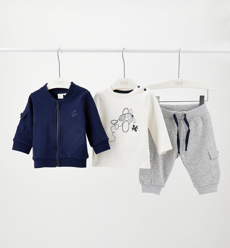 TUTA JOGGING DUE PEZZI iDO 4H011  NAVY