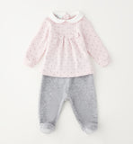 TUTINA DUE PEZZI CON PIEDE iDO 4H182  ROSA-GRIGIO