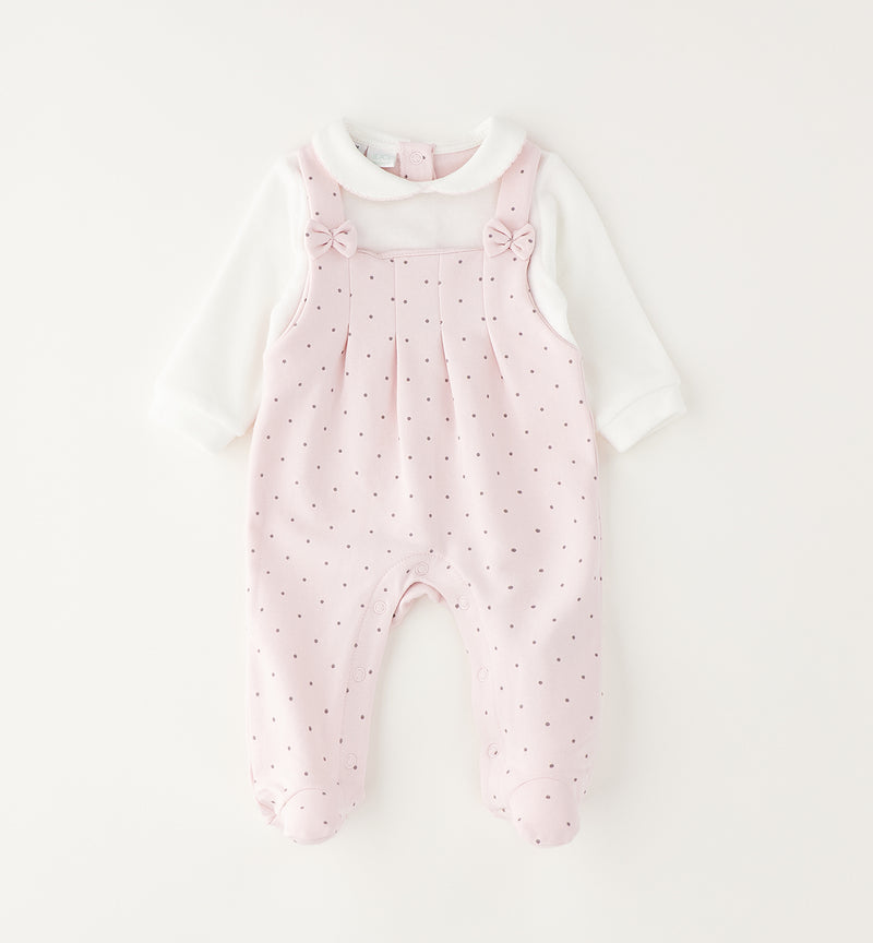 TUTINA INTERA CON PIEDE iDO 4H192  ROSA-GRIGIO