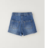 PANTALONE DENIM CORTO iDO 4H390  STONE WASHED CHIARO