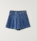 PANTALONE DENIM CORTO iDO 4H390  STONE WASHED CHIARO