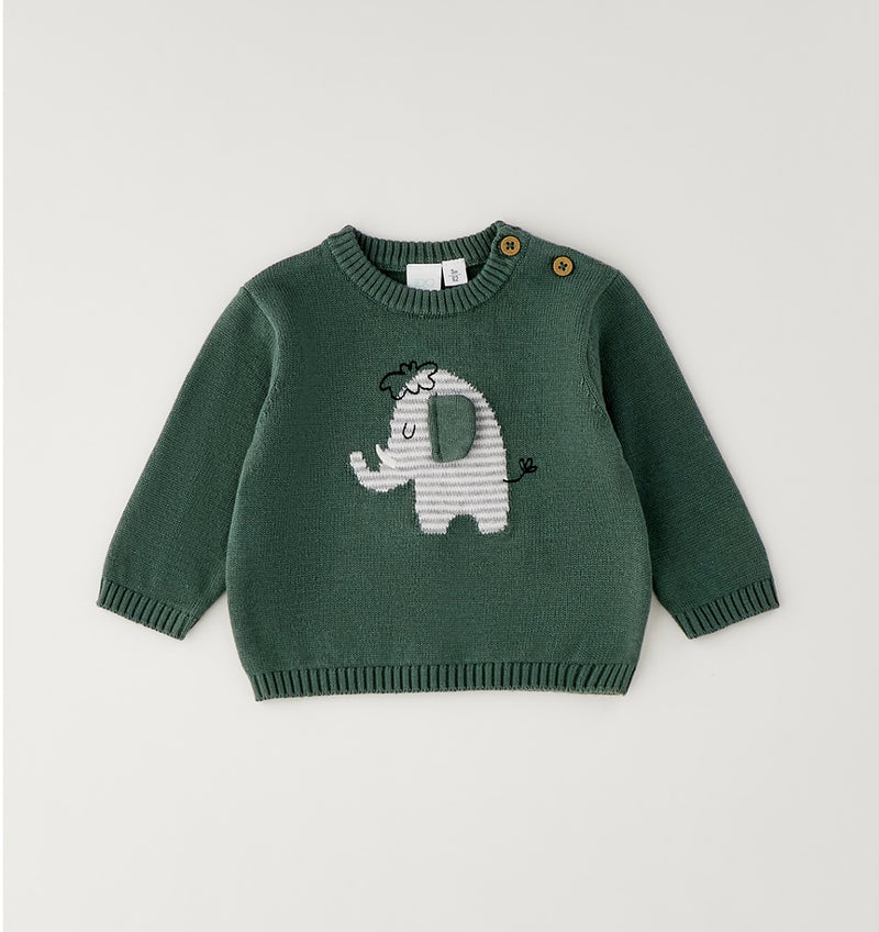 MAGLIA CHIUSA iDO 4H154  VERDE MILITARE